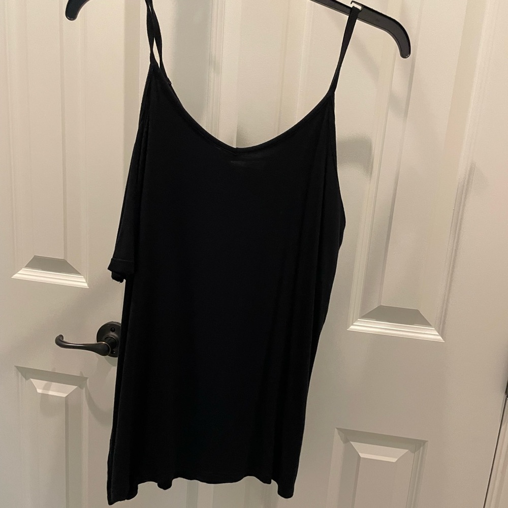 Womens black blouse casual